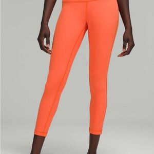 Lululemon Wunder Under High-Rise Tight 25” in Warm Coral